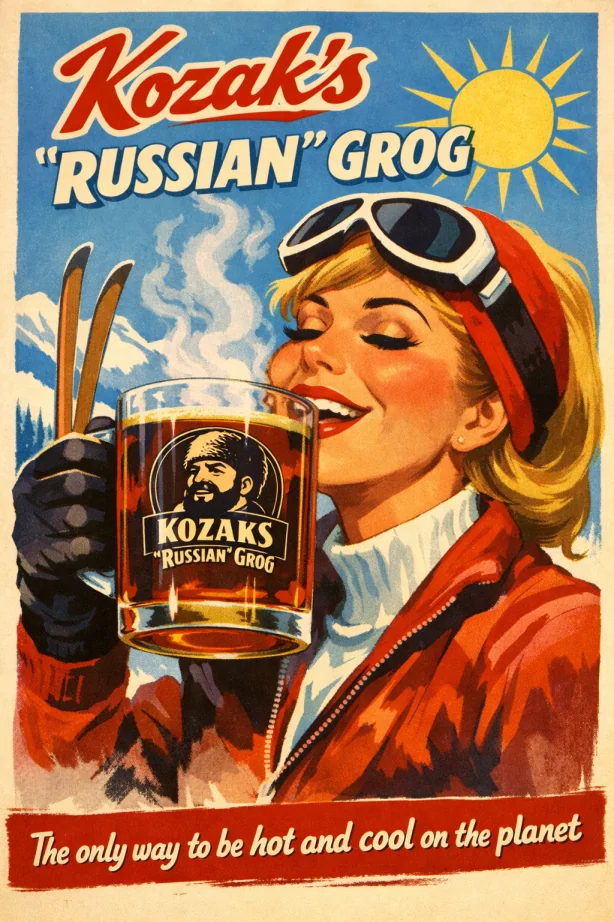 Illustrated Kozak’s Grog served as a warming winter drink.