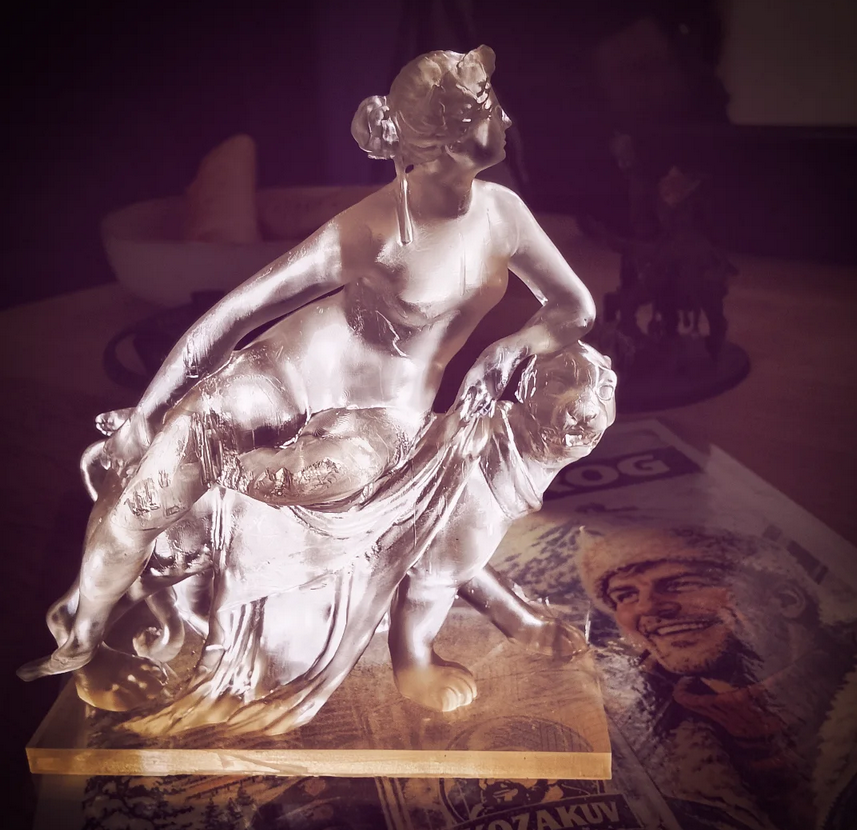 Demonstration image of a high-quality resin 3D print project.